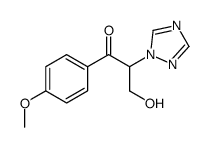3-hydroxy-1-(4-methoxyphenyl)-2-(1,2,4-triazol-1-yl)propan-1-one结构式