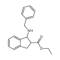ethyl 1-benzylaminoindane-2-carboxylate结构式