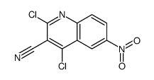 2,4-dichloro-6-nitroquinoline-3-carbonitrile结构式