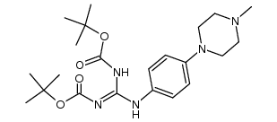 (Z)-tert-butyl (tert-butoxycarbonylamino)(4-(4-Methylpiperazin-1-yl)phenylamino)Methylenecarbamate结构式