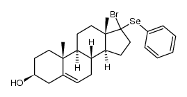 17-bromo-3β-hydroxy-17-selenophenylandrost-5-ene Structure