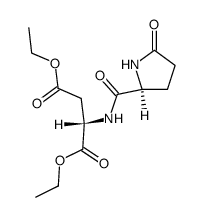 (S)-pyroglutamyl-(S)-aspartic acid diethyl ester Structure