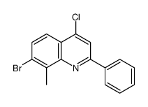 7-溴-4-氯-8-甲基-2-苯基喹啉结构式