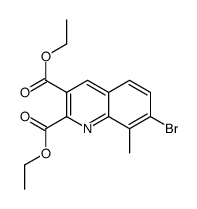 7-Bromo-8-methylquinoline-2,3-dicarboxylic acid diethyl ester Structure