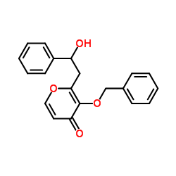 3-(Benzyloxy)-2-(2-hydroxy-2-phenylethyl)-4H-pyran-4-one Structure