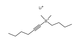 lithium butyl(hex-1-yn-1-yl)dimethylborate Structure