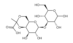 3-O-[4,6-O-(1-carboxyethylidene)-β-D-galactopyranosyl]-D-glucose Structure