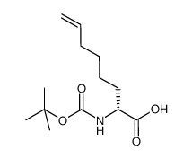 (R)-2-((tert-Butoxycarbonyl)amino)oct-7-enoic acid Structure