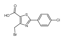 4-(bromomethyl)-2-(4-chlorophenyl)thiazole-5-carboxylic acid Structure