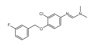 N(1)-(3-chloro-4-(3-fluorobenzyloxy)phenyl)-N,N-dimethylformamidine structure