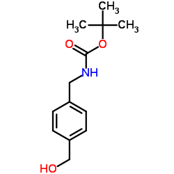 4-(羟甲基)苄基氨基甲酸叔丁酯结构式