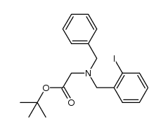 t-butyl 2-[N-benzyl-N-(2-iodobenzyl)amino]acetate Structure
