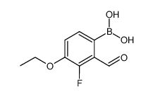 4-Ethoxy-3-fluoro-2-formylphenylboronic acid Structure