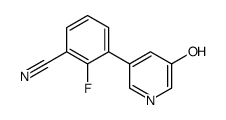 2-fluoro-3-(5-hydroxypyridin-3-yl)benzonitrile Structure