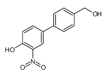 4-[4-(hydroxymethyl)phenyl]-2-nitrophenol结构式