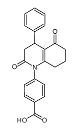 4-(2,5-DIOXO-4-PHENYL-3,4,5,6,7,8-HEXAHYDRO-2H-QUINOLIN-1-YL)-BENZOIC ACID Structure