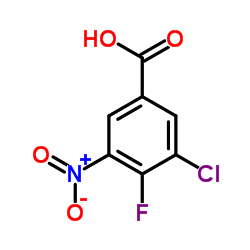 3-Chloro-4-fluoro-5-nitrobenzoic acid Structure