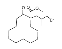 methyl 1-(3'-bromo-2'-methyl-2'-propenyl)-2-oxocyclododecanoate Structure