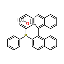 (S)-2-Diphenyphosphino-2'-methoxyl-1,1'-binaphthyl Structure