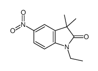 1-ethyl-3,3-dimethyl-5-nitroindol-2-one结构式