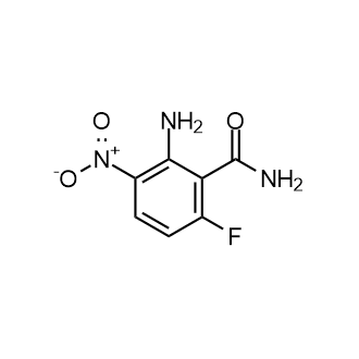 2-氨基-6-氟-3-硝基苯甲酰胺结构式