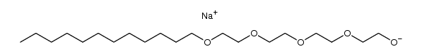 tetraethylene glycol monododecyl ether sodium salt Structure