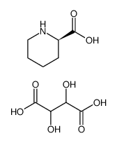 (R)-(+)-2-piperidinecarboxylic acid (+)-tartrate Structure