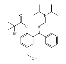 (R)-2-(3-(diisopropylamino)-1-phenylpropyl)-4-(hydroxymethyl)phenyl-2-bromo-2-methyl propanoate Structure