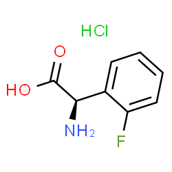 (R)-2-氨基-2-(2-氟苯基)乙酸盐酸盐结构式