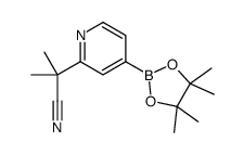 2-甲基-2-(4-(4,4,5,5-四甲基-1,3,2-二噁硼烷-2-基)吡啶-2-基)丙腈结构式