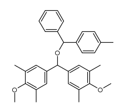 [bis(4-methoxy-3,5-dimethylphenyl)]methyl (phenyl)(p-tolyl)methyl ether结构式