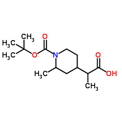 1-BOC-4-哌啶丙酸甲酯结构式