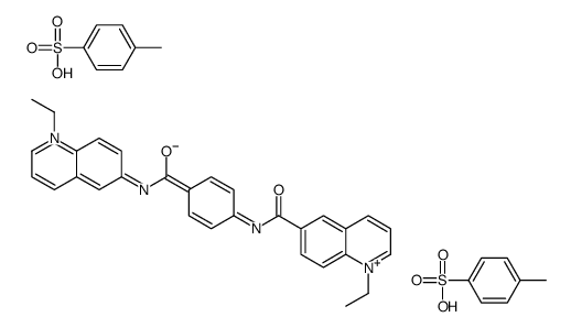 1-ethyl-N-[4-[(1-ethylquinolin-1-ium-6-yl)carbamoyl]phenyl]quinolin-1-ium-6-carboxamide,4-methylbenzenesulfonate结构式