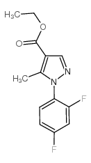1-(2,4-二氟苯基)-5-甲基-1H-吡唑-4-羧酸乙酯结构式
