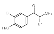 2-溴-1-(3-氯-4-甲苯基)丙-1-酮结构式