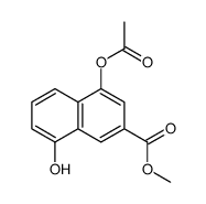 4-(乙酰基氧基)-8-羟基-2-萘羧酸甲酯结构式