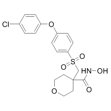 4-[[[4-(4-氯苯氧基)苯基]磺酰基]甲基]四氢-n-羟基-2H-吡喃-4-羧酰胺结构式