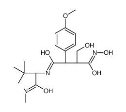 (2S,3R)-N-[(2S)-3,3-dimethyl-1-(methylamino)-1-oxobutan-2-yl]-N'-hydroxy-3-(hydroxymethyl)-2-(4-methoxyphenyl)butanediamide结构式