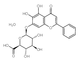 黄芩苷 水合物结构式