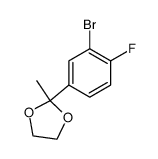 2-(3-Bromo-4-fluorophenyl)-2-methyl-1,3-dioxolane Structure