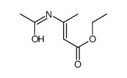 反式-3-(乙酰氨基)-2-巴豆酸乙酯结构式