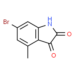 6-溴-4-甲基二氢吲哚-2,3-二酮结构式
