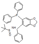 [S(R)]-N-[(S)-[6-(二苯基膦)苯并[d][1,3]-二氧戊环-5基]苯甲基]-2-叔丁基亚磺酰胺图片