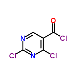 2,4-二氯-5-嘧啶甲酰氯结构式