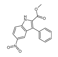 5-硝基-3-苯基-1H-吲哚-2-羧酸甲酯结构式