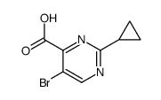 5-溴-2-环丙基-4-嘧啶羧酸结构式