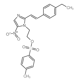 1H-Imidazole-1-ethanol,2-[2-(4-ethylphenyl)ethenyl]-5-nitro-, 1-(4-methylbenzenesulfonate) Structure