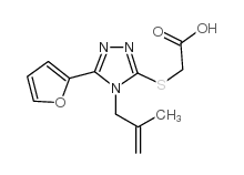 [5-呋喃-2-基-4-(2-甲基-烯丙基)-4H-[1,2,4]三唑-3-基硫烷基]-乙酸结构式