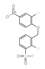 Benzenesulfonylfluoride, 2-chloro-3-[(2-chloro-4-nitrophenoxy)methyl]- structure