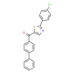 [1,1'-BIPHENYL]-4-YL[2-(4-CHLOROPHENYL)-1,3-THIAZOL-5-YL]METHANONE Structure